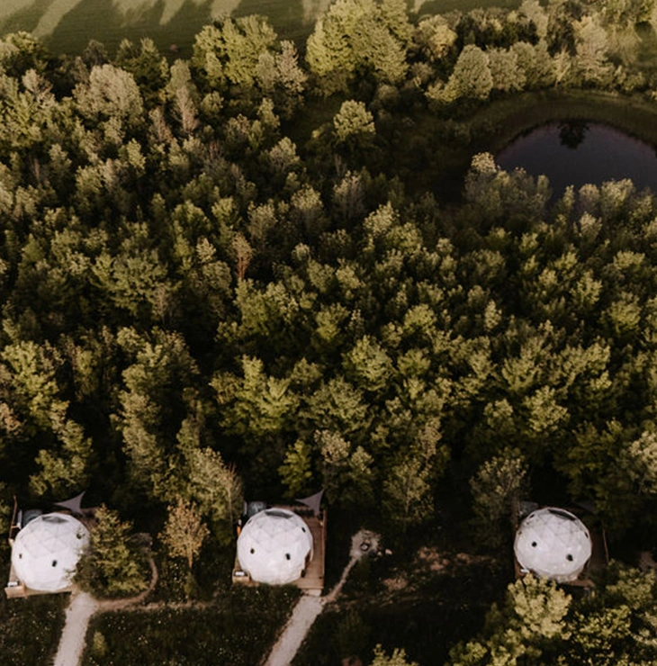 Aerial View of Domes